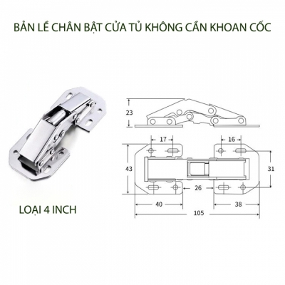 ban le chan bat khong khoan 4 inch