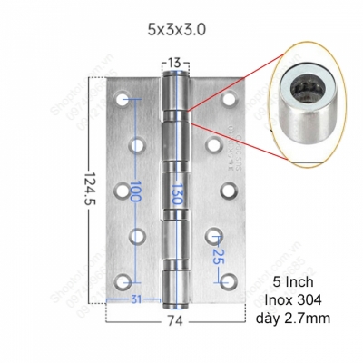 ban le inox 304 loai 5 inch