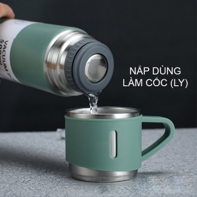 binh giu nhiet bang inox 304 2 lop