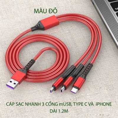 cáp sạc 3 in 1