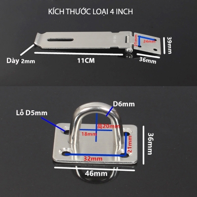 chốt lật có móc khóa