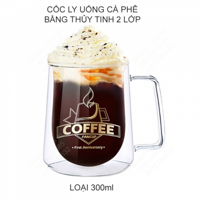 ly uong ca phe bang thuy tinh 2 lop