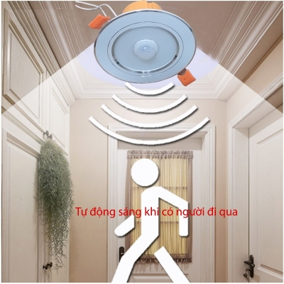 den led downlight cam bien hong ngoai