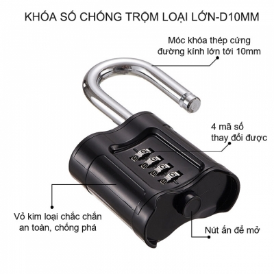 khóa số loại lớn cho cửa cổng