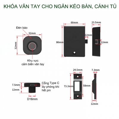 khoa van tay ngan keo ban