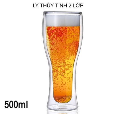 Ly thuy tinh 2 lop uong bia