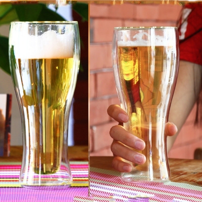 Ly thuy tinh uong bia 2 lop