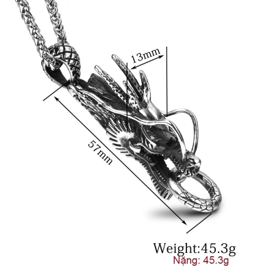 Mặt dây chuyền nam đầu rồng BF1147 bằng hợp kim Titan (không có dây)