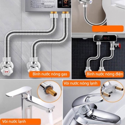 ong cap nuoc inox 304 uong cong linh hoat