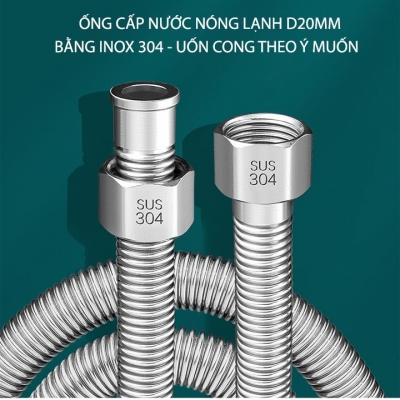 ong cap nuoc inox 304 uong cong linh hoat