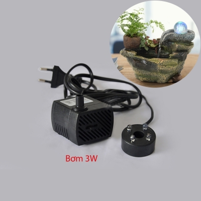 bom tieu canh kem den led