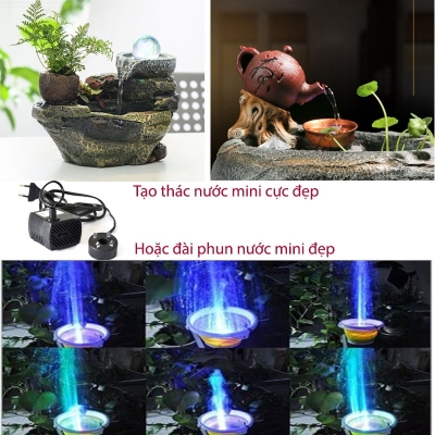bom thac nuoc kem den led