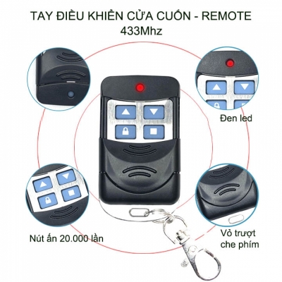 dieu khien cua cuon ma gat 433Mhz