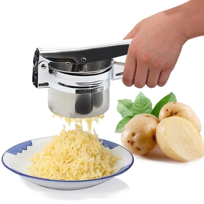 Dụng cụ ép củ quả, làm sợi bún 2 vỉ khuân đa năng bằng Inox 430