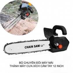 Bộ chuyển đổi máy mài góc thành máy cưa gỗ dạng xích 12 inch