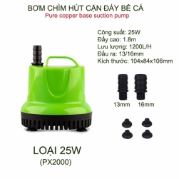 Bơm chìm hút cặn đáy bể cá 25W (không chổi than)