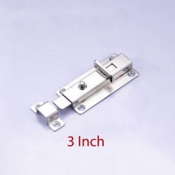 Chốt cửa ngang bằng inox không gỉ 4 inch (có nút ấn tự nhả - loại nhỏ)