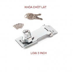 Chốt lật có khóa cho hòm, tủ, ngăn kéo bàn loại phẳng 3inch
