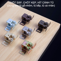 Bộ 4 chốt sập, hít, kẹp cánh tủ bằng sắt mạ chống gỉ (có nhiều màu cho khách tùy chọn)