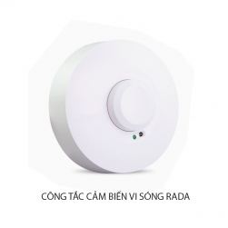Công tắc cảm biến chuyển động vi sóng rada tròn gắn trần, tường