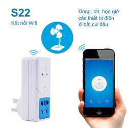 Ổ cắm thông minh S22 điều khiển từ xa bằng smartphone kiêm hẹn giờ đa năng thông qua wifi