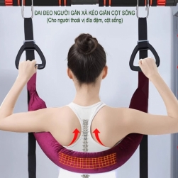 Đai kéo giãn cột sống gắn xà ngang, dùng cho người thoát vị đĩa đệm, đau lưng, thoái hóa cột sống