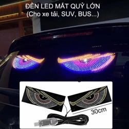 Bộ đèn led mắt quỷ cỡ lớn 30cm trang trí xe tải, container, SUV có nhiều hiệu ứng chớp mắt