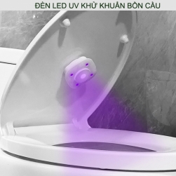 Đèn led UV khử khuẩn bồn cầu thông minh, 4 đèn, dùng pin sạc (kèm 10 gen thơm)