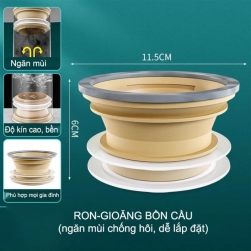 Gioăng ron chống hôi bồn cầu thế hệ mới bằng composite với 2 gioăng silicon