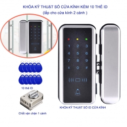 Khóa kỹ thuật số cho cửa kính XS638, mở cửa bằng mã số và thẻ từ ID