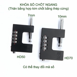 Khóa số chốt ngang chống cắt, loại 4 mã số thay đổi được, bằng hợp kim kẽm, chốt thép cứng