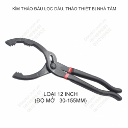 Kìm tháo đầu lọc dầu chuyên dụng, tháo thiết bị nhà tắm đa năng 12 inch độ mở 30-155mm