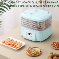 Máy sấy củ quả, thực phẩm khô đa năng 5-6 tầng tùy chọn, có hẹn giờ 1-24h