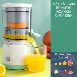 Máy vắt cam, ép nước củ quả đa năng thông minh dùng pin sạc
