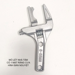 Mỏ lết nhà tắm độ mở lớn từ 6-68mm, 1 mặt có răng cưa hình bán nguyệt 6-68RCBN