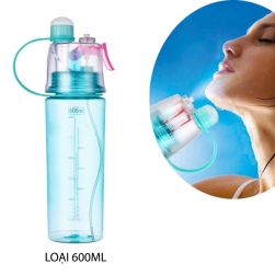 Bình đựng nước thể thao S-8520 có đầu xịt phun sương bằng nhựa PC (600ml)