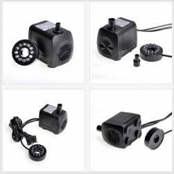 Máy bơm chìm 15W kèm đèn led nhiều màu cho đài phun nước mini, bể cảnh, tiểu cảnh AT380