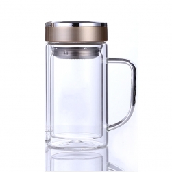 Cốc thủy tinh 2 lớp giữ nhiệt 360ml-V1