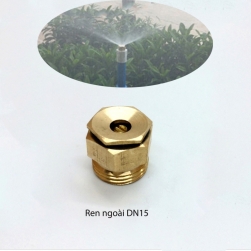 Đầu vòi phun tưới cây bằng đồng DN15 ren ngoài