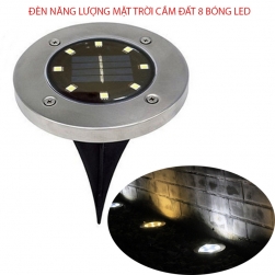 Đèn cắm sân vườn năng lượng mặt trời 8 mắt led 0.8W