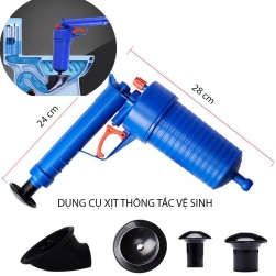 Dụng cụ xịt áp lực thông tắc nhà vệ sinh đa năng 4 đầu YDTA2