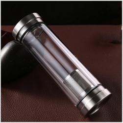 Bình giữ nhiệt 2 đầu kiêm lọc pha trà bằng thủy tinh 2 lớp và inox cao cấp - 400ml