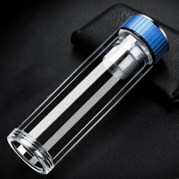 Bình đựng nước thủy tinh 2 lớp giữ nhiệt 350ml